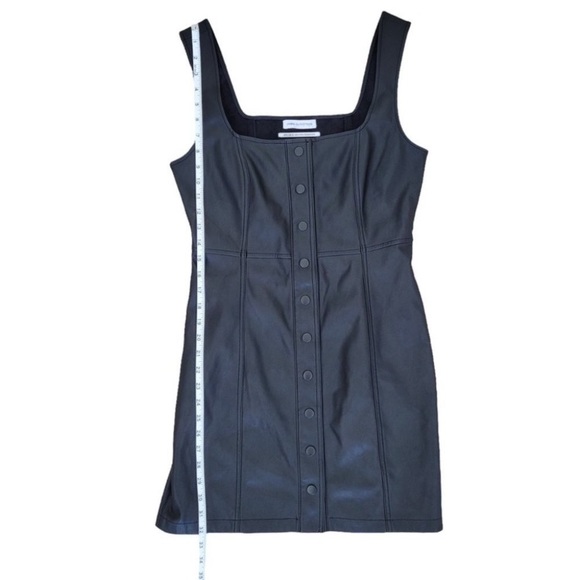 Urban Outfitters Faux Leather Button-Down Dress black size 8 - Picture 8 of 16